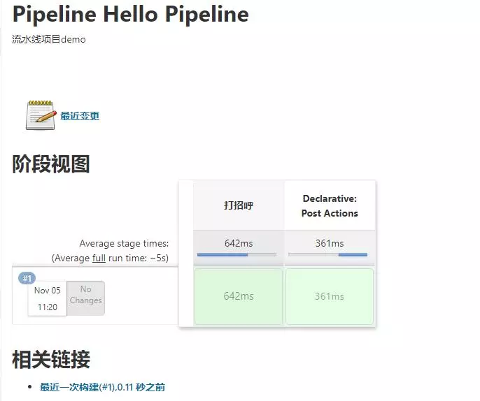 构建完成输出界面